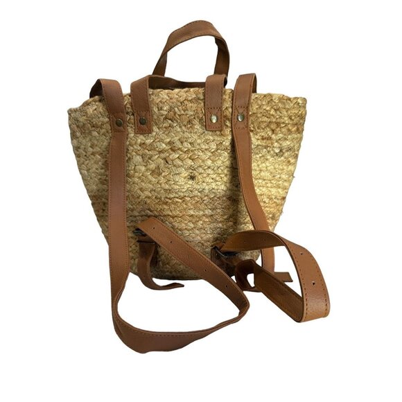 XIX Palms Backpack Woven Jute Insulated Picnic Backpack NWT - Picture 4 of 9